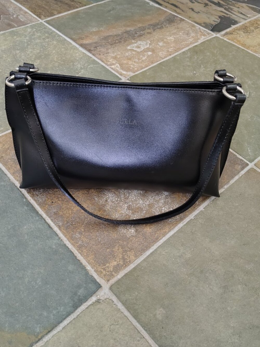 Furla Black Leather Shoulder Bag - Picture 2 of 12